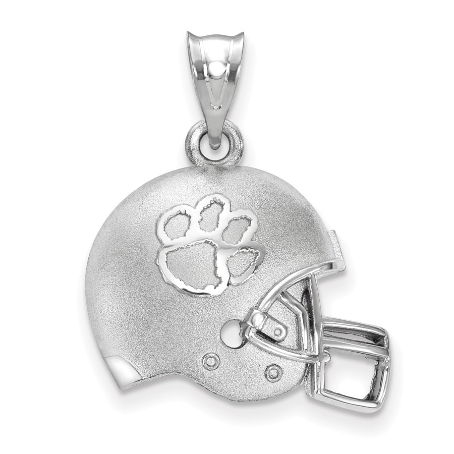 Sterling Silver Clemson University Football Helmet Pendant