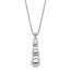 Sterling Silver Dangle Balls w/.75 in ext. Necklace - 18 in.