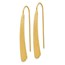 Sterling Silver Gold-plated Brushed Earrings - 41 mm