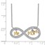 Sterling Silver Gold-plated Mom & Me Infinity Necklace - 18 in.