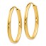 Sterling Silver Gold-plated Polished Oval Hoop Earrings - 34 mm