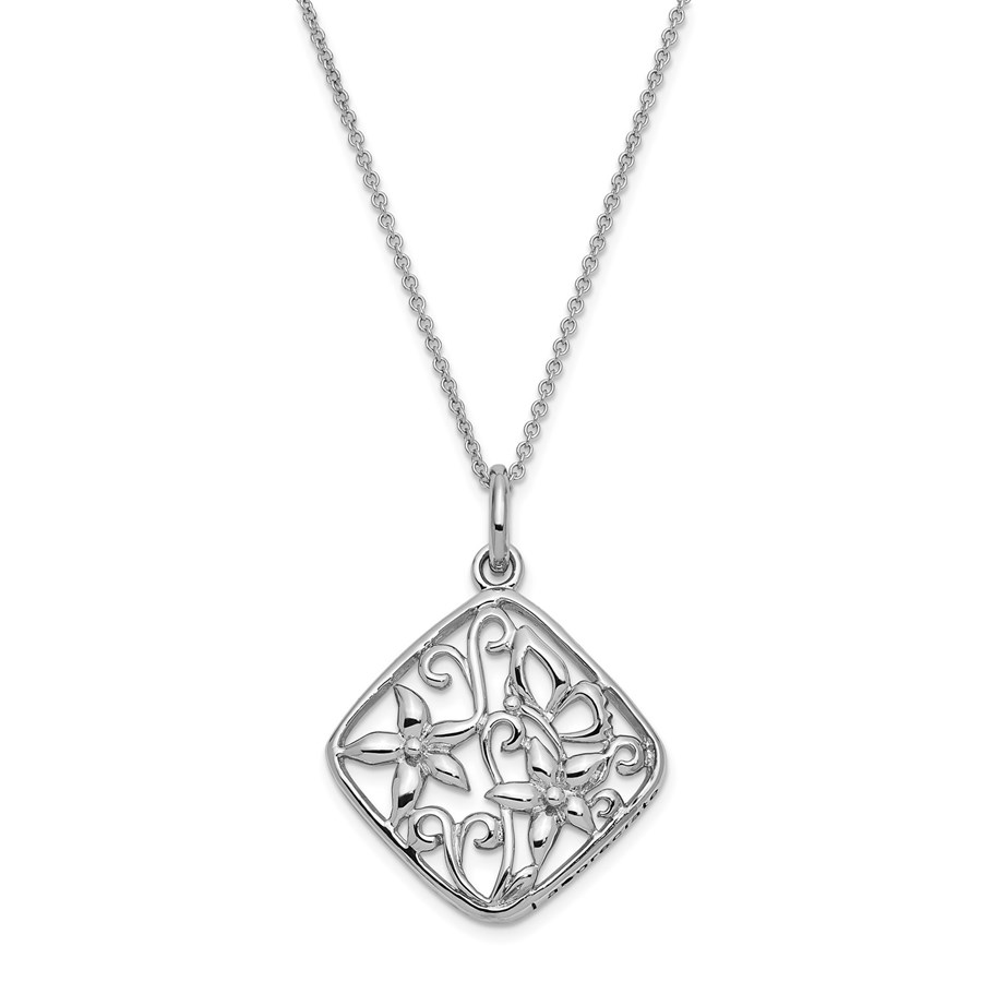 Sterling Silver I Appreciate You Mom 18in Necklace - 18 in.