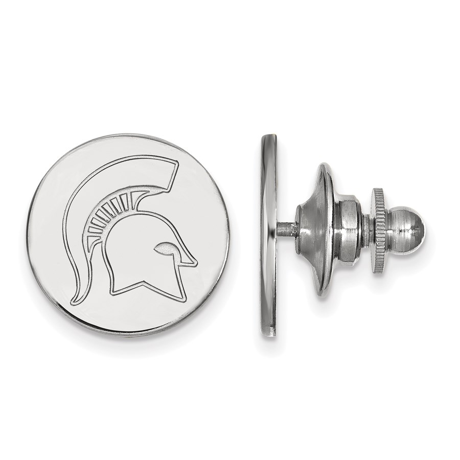 Sterling Silver Michigan State University Lapel Pin