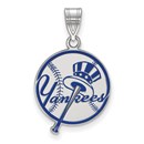 Sterling Silver MLB New York Yankees Med Disc Pendant