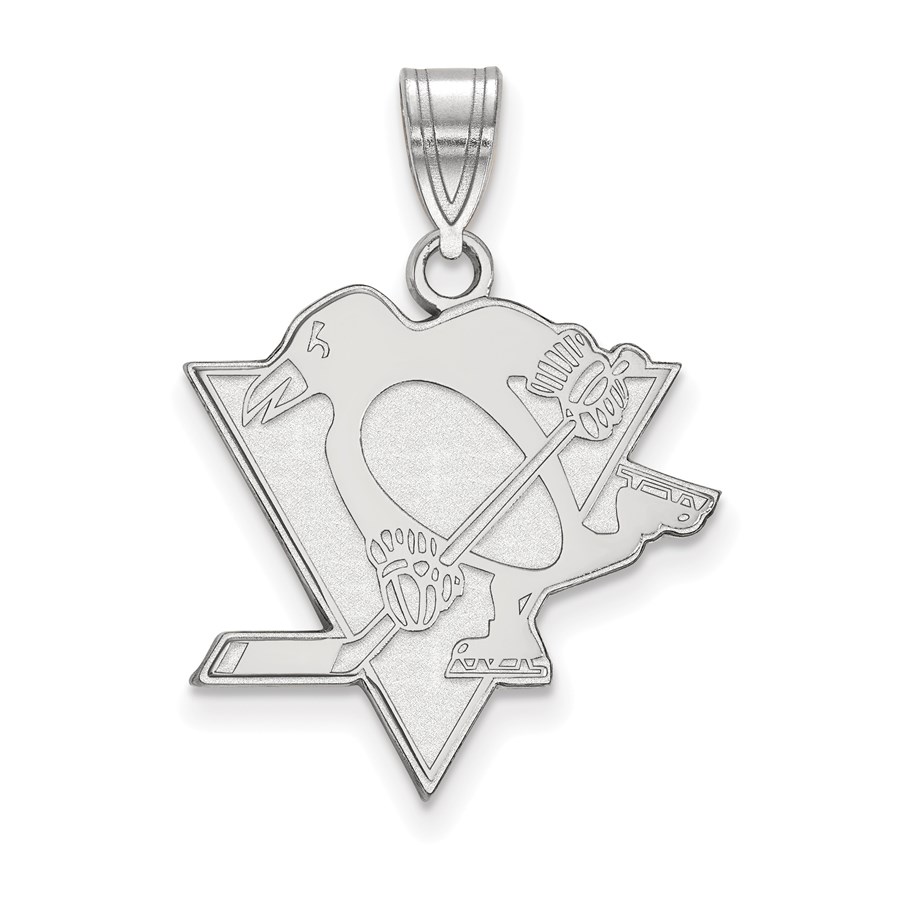 Sterling Silver NHL Pittsburgh Penguins Large Pendant