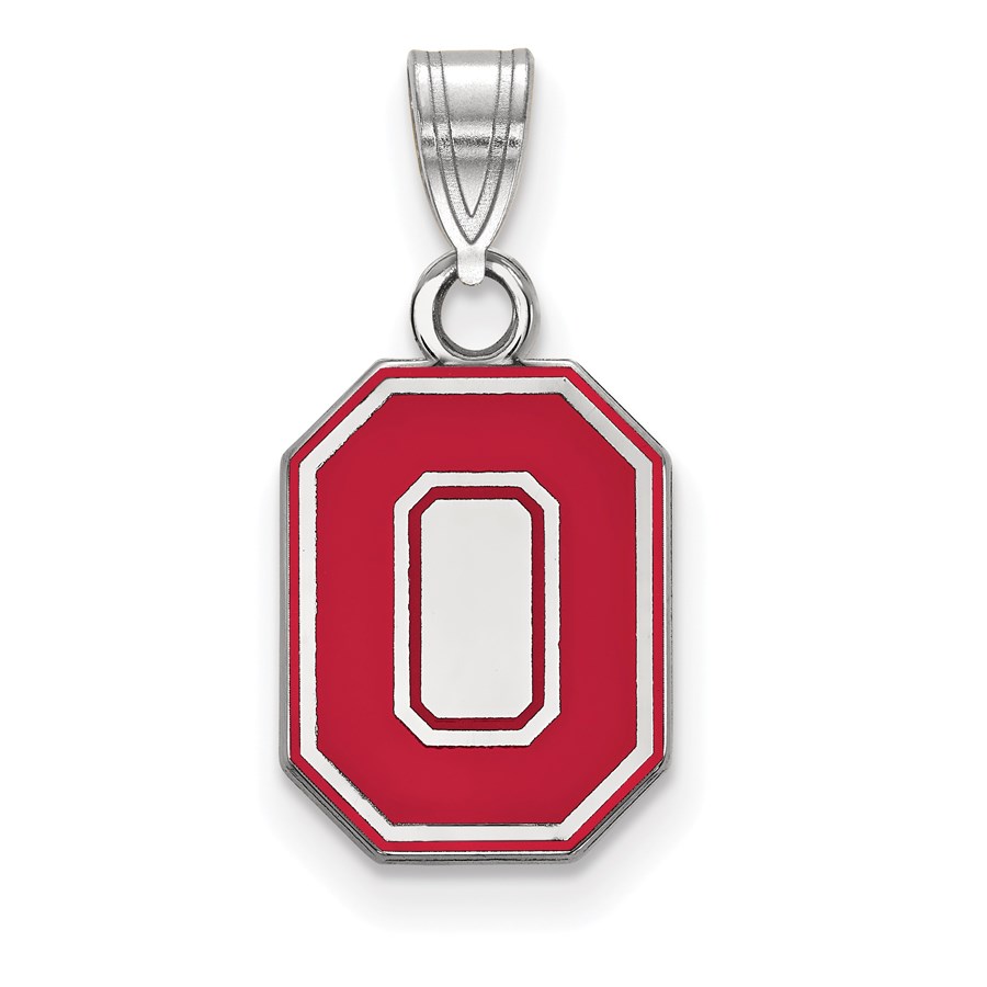 Sterling Silver Ohio State University Enamel Pendant