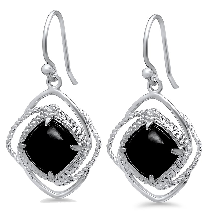 Buy Sterling Silver Onyx Dangle Earrings Apmex