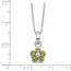 Sterling Silver Peridot Flower Pendant Necklace - 16 in.