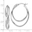 Sterling Silver Polished and Textured Hoop Earrings - 37 mm