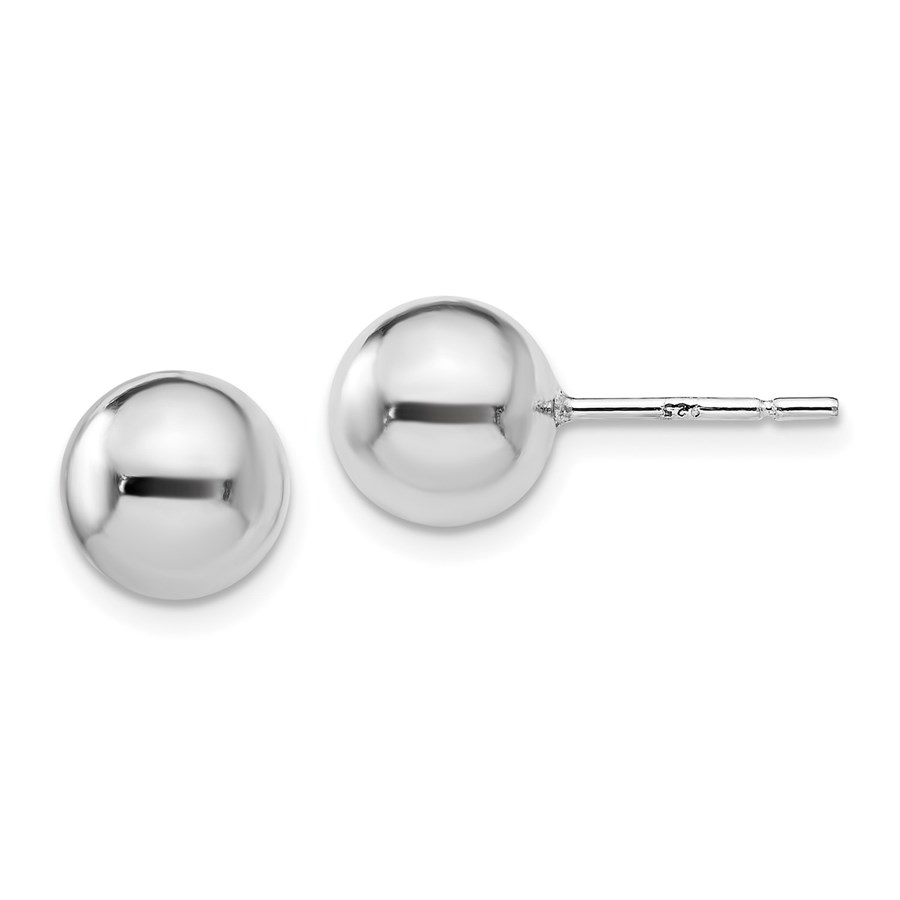 Buy Sterling Silver Polished Ball Post Earrings - 8 mm | APMEX