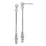 Sterling Silver Polished & D/C Post Dangle Earrings - 45 mm