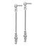 Sterling Silver Polished & D/C Post Dangle Earrings - 45 mm