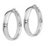 Sterling Silver Polished Hinged Hoop Earrings - 35 mm