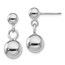 Sterling Silver Polished Post Dangle Earrings - 19 mm