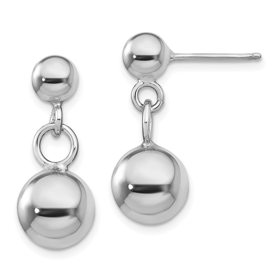 Sterling Silver Polished Post Dangle Earrings - 19 mm