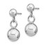 Sterling Silver Polished Post Dangle Earrings - 19 mm