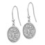 Sterling Silver Polished Preciosa Crystal Earrings - 41 mm