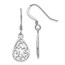 Sterling Silver Polished Shepherd Hook Dangle Earrings - 32 mm