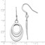 Sterling Silver Polished Shepherd Hook Dangle Earrings - 40 mm