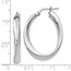 Sterling Silver Polished Twisted Oval Hoop Earrings - 26 mm