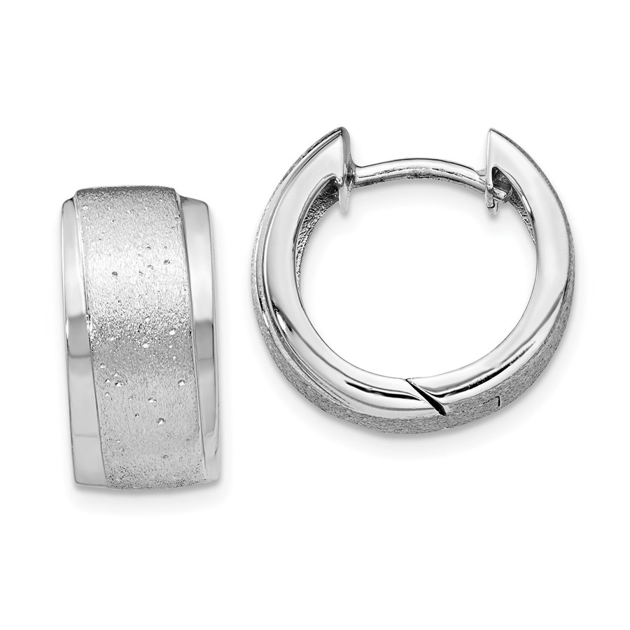 Sterling Silver Radiant Essence Hoop Earrings - 15 mm