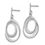 Sterling Silver Radiant Textured Post Dangle Earrings - 34 mm