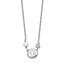 Sterling Silver RH-plated CZ/Cross/FWC Pearl Necklace - 16 in.