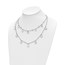 Sterling Silver Rh-plated MOP 2-strand Choker - 16 in.