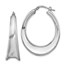 Sterling Silver Rh-plated Polished Oval Hoop Earring - 35.75 mm