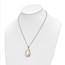 Sterling Silver Rhod-plated Gold-plated D/C Necklace - 19 in.