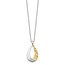 Sterling Silver Rhod-plated Gold-plated D/C Necklace - 19 in.