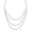 Sterling Silver Rhodium 3 Layer Fancy Necklace - 22 in.