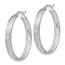 Sterling Silver Rhodium In/Out D/C Earrings - 31 mm