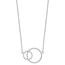 Sterling Silver Rhodium Intertwined Circles Necklace - 18 in.