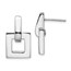 Sterling Silver Rhodium-pl Post Dangle Earrings - 21 mm