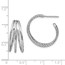 Sterling Silver Rhodium-plated D/C J-Hoop Earrings - 23.4 mm