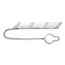 Sterling Silver Rhodium-plated Diagonal Stripes Tie Bar