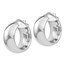 Sterling Silver Rhodium-plated Hoop Earrings - 21 mm