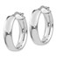 Sterling Silver Rhodium-plated Oval Hoop Earrings - 23.75 mm