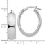 Sterling Silver Rhodium-plated Oval Hoop Earrings - 23.75 mm