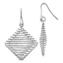 Sterling Silver Rhodium-plated Shepherd Hook Earrings - 46 mm