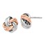 Sterling Silver Rose Rhodium-plated Post Earrings - 15 mm