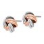 Sterling Silver Rose Rhodium-plated Post Earrings - 15 mm