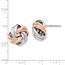 Sterling Silver Rose Rhodium-plated Post Earrings - 15 mm