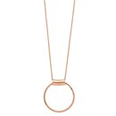 Sterling Silver Rose-tone Polished w/1in ext Necklace - 18 in.