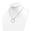 Sterling Silver Rose-tone Polished w/1in ext Necklace - 18 in.