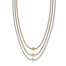Sterling Silver Rose & Yellow Gold-plated Necklace - 20 in.