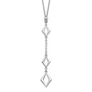 Sterling Silver RP Adj. w/ 1.5in ext. Necklace - 15.5 in.