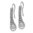 Sterling Silver RP D/C Dangle Earrings - 35.5 mm