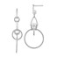 Sterling Silver RP Polished D/C Post Dangle Earrings - 52.5 mm